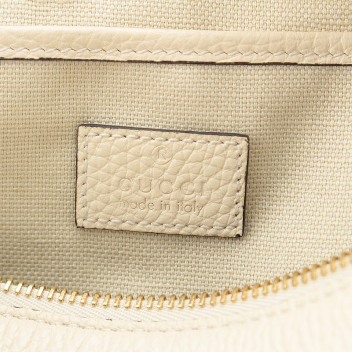 Half Horsebit Sac Moyen Cuir de veau Blanc