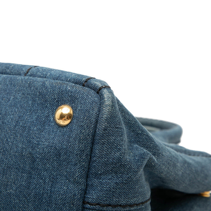 Prada Small Jean Canapa Logo Sac
