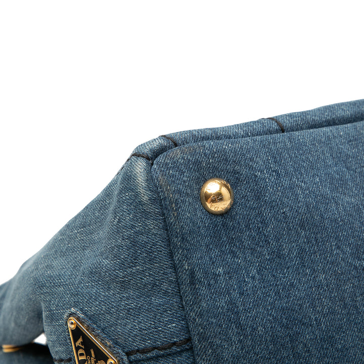 Prada Small Jean Canapa Logo Sac