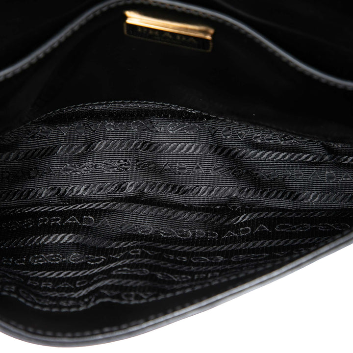 Prada Sac bandoulière Souple Veau Chaîne Noir – vue 4 – GABY PARIS