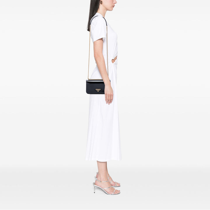Prada Sac bandoulière Souple Veau Chaîne Noir – vue 6 – GABY PARIS