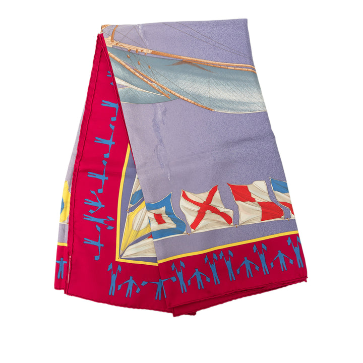 Hermès En Course Foulard 90 Multi Soie