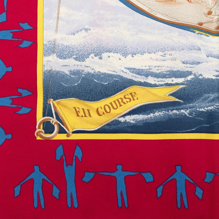 Hermès En Course Foulard 90 Multi Soie