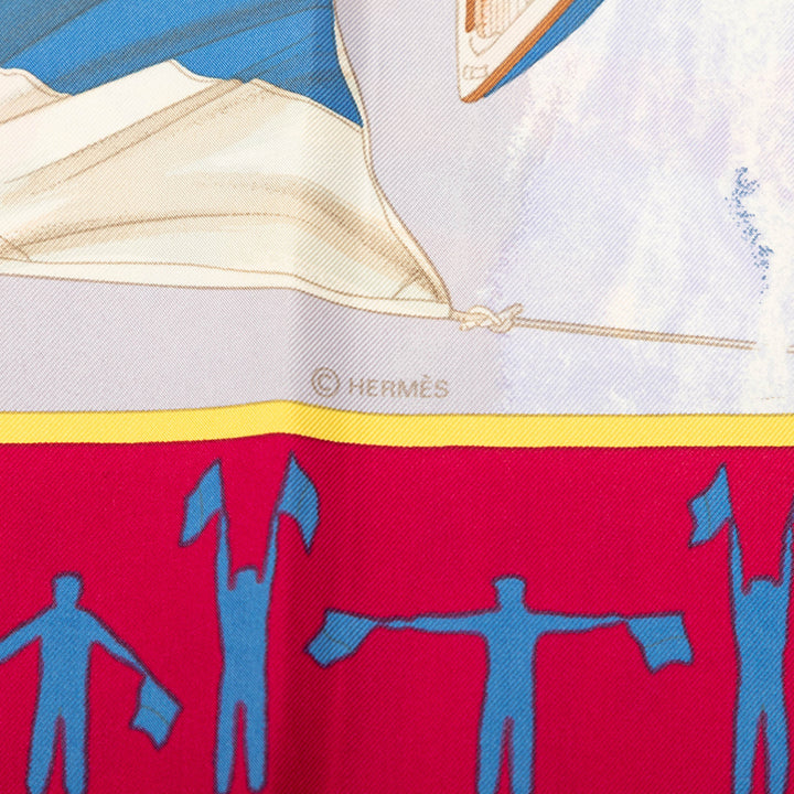 Hermès En Course Foulard 90 Multi Soie