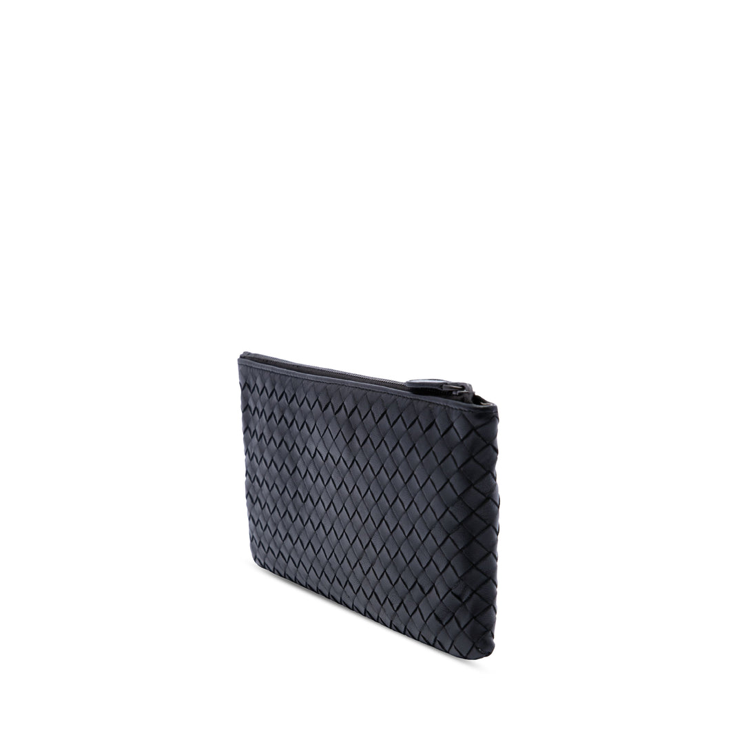Intrecciato Zippé Pochette nappa Noir
