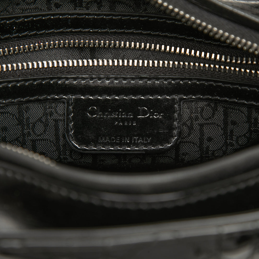 Dior Medium Cuir verni Cannage Lady Dior