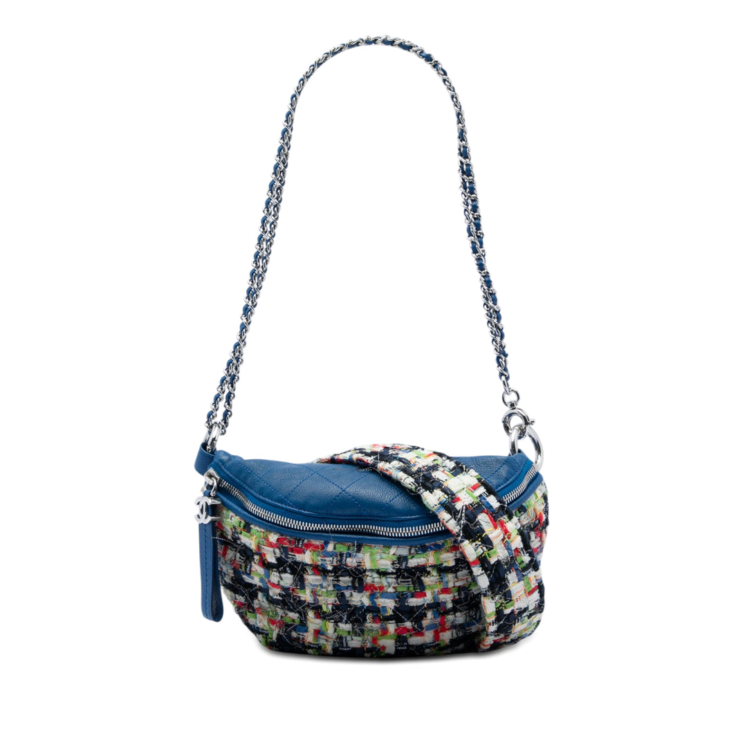 Chanel Surpiqué Waist Sac Tweed