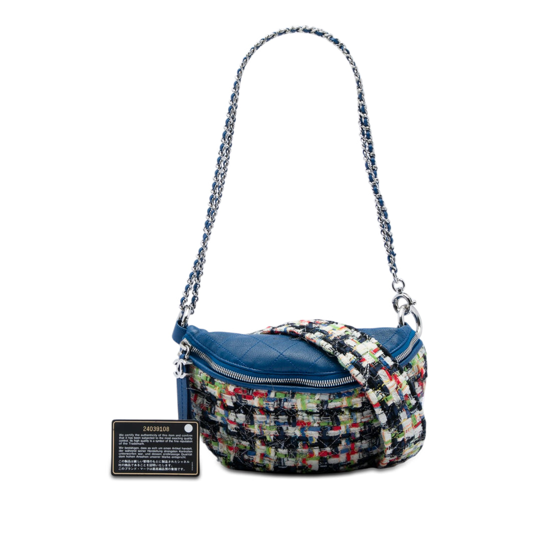 Chanel Surpiqué Waist Sac Tweed