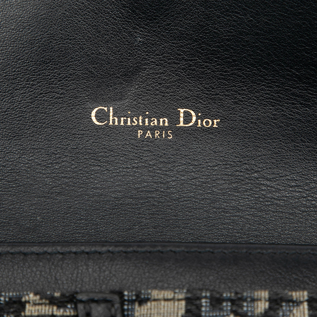 Dior Oblique Toile Saddle Wallet on Chain