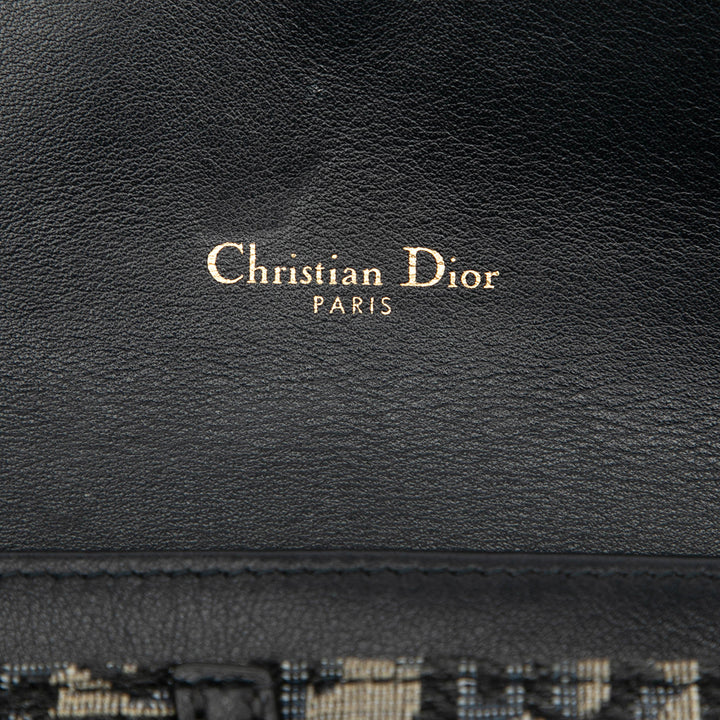 Dior Oblique Toile Saddle Wallet on Chain