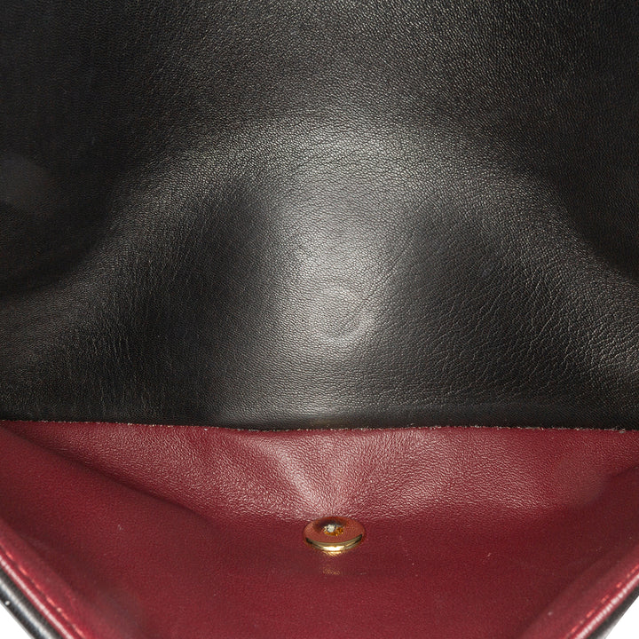 Maxi Classic Lambskin Double Flap Black - Gaby Paris