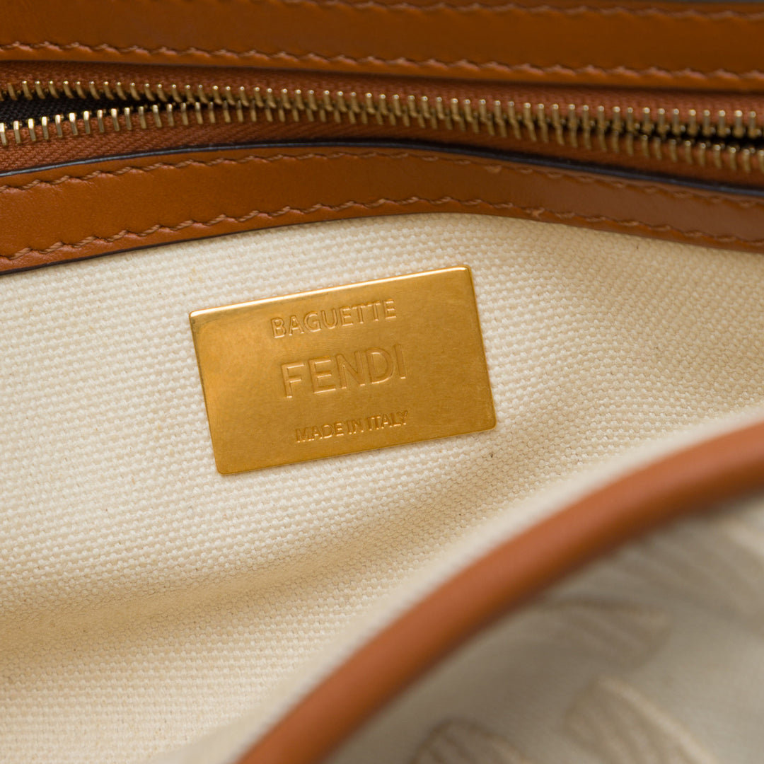 Zucca brodé Baguette Sac Beige