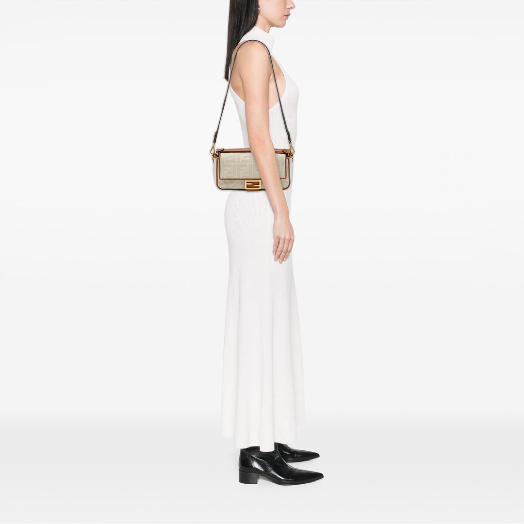 Zucca brodé Baguette Sac Beige