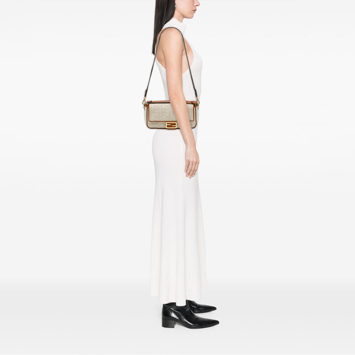 Zucca brodé Baguette Sac Beige