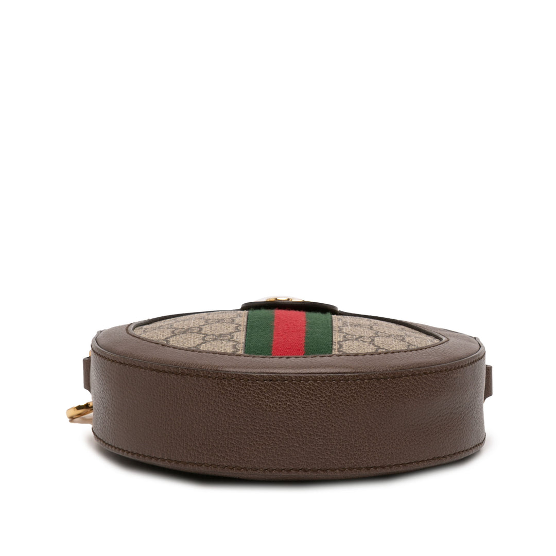 Web Ophidia Rond Sac Mini GG Supreme Beige