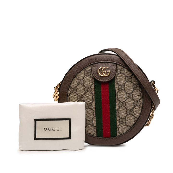Web Ophidia Rond Sac Mini GG Supreme Beige