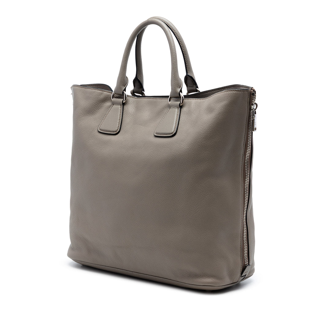 Prada Vitello Daino Side Zip Convertible Cabas