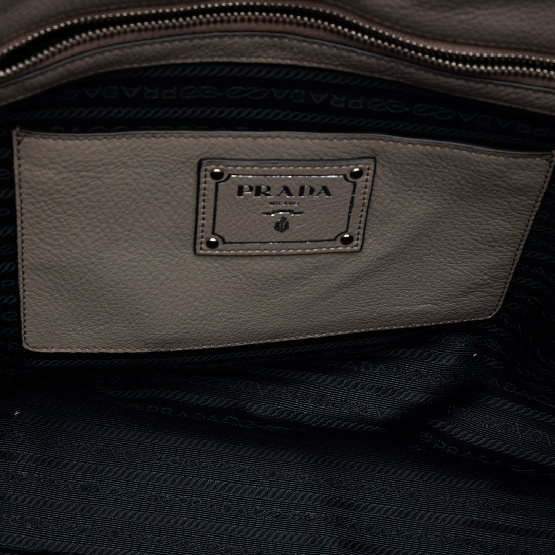 Prada Vitello Daino Side Zip Convertible Cabas