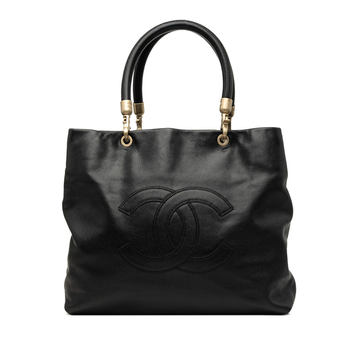 CC Cabas Cuir caviar Noir