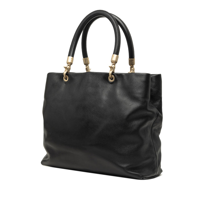 CC Cabas Cuir caviar Noir