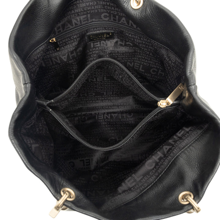 CC Cabas Cuir caviar Noir