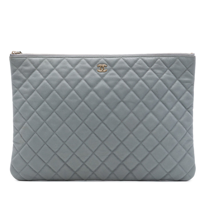 Chanel Large Matelassé Caviar O Étui Pochette
