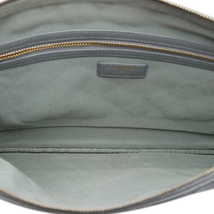 Chanel Large Matelassé Caviar O Étui Pochette