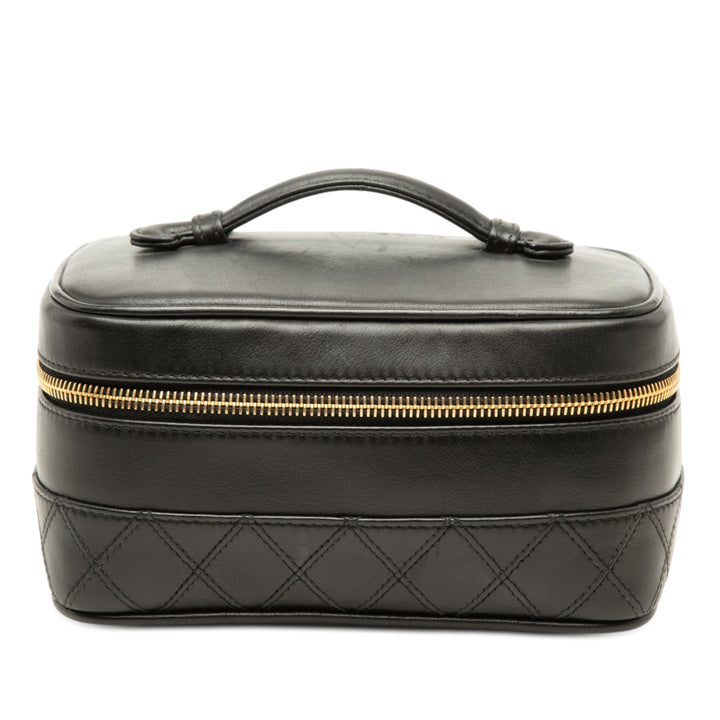 Chanel CC Matelassé Vanity Cuir d'agneau Noir – vue principale – GABY PARIS