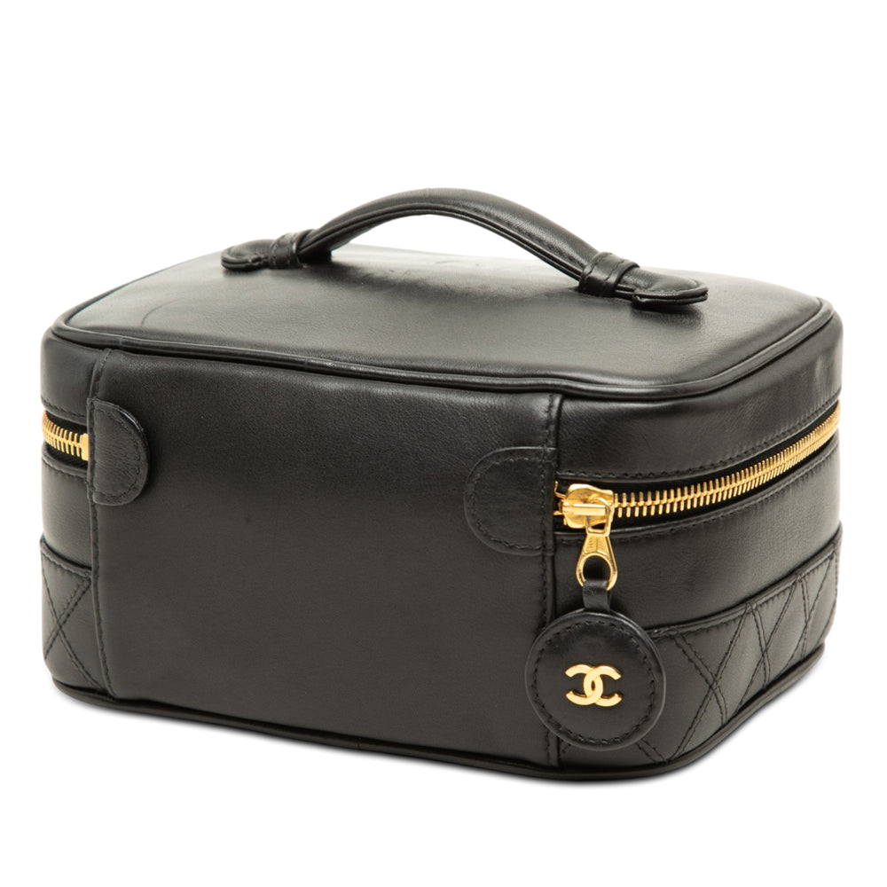 Chanel CC Matelassé Vanity Cuir d'agneau Noir – vue 2 – GABY PARIS