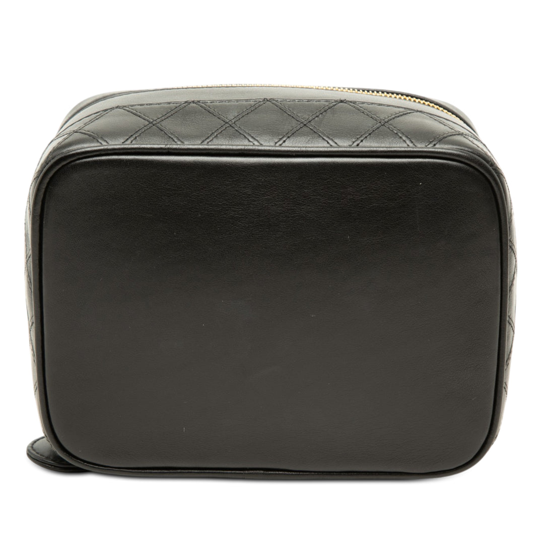 Chanel CC Matelassé Vanity Cuir d'agneau Noir – vue 3 – GABY PARIS