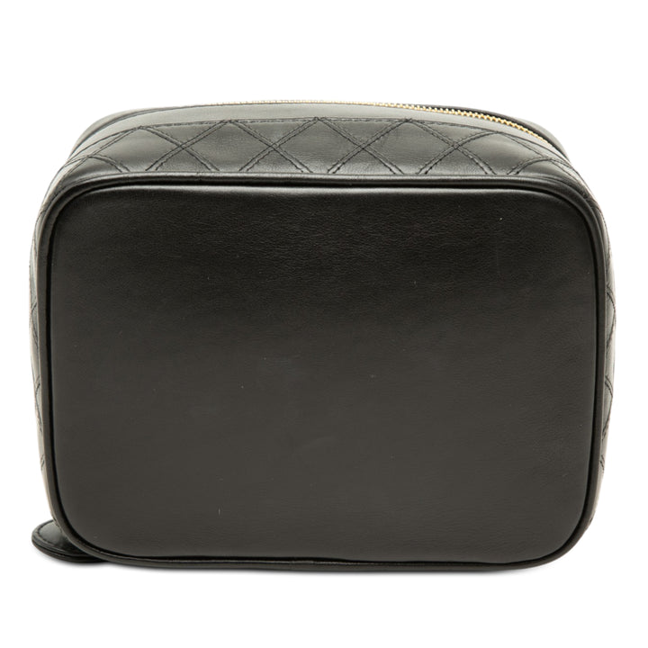 Chanel CC Matelassé Vanity Cuir d'agneau Noir – vue 3 – GABY PARIS