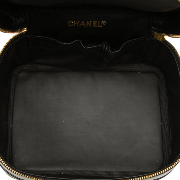 Chanel CC Matelassé Vanity Cuir d'agneau Noir – vue 4 – GABY PARIS