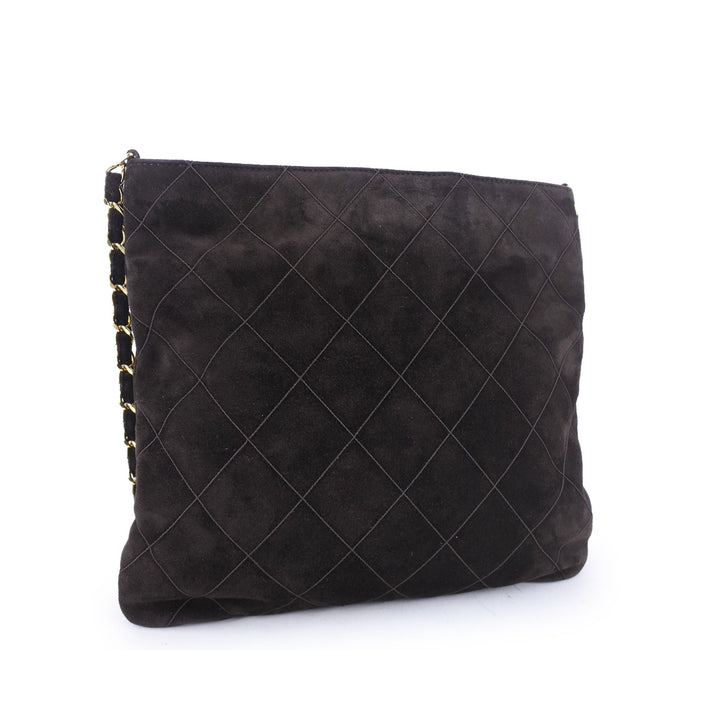 Chanel Matelassé Daim Pompon Sac porté croisé