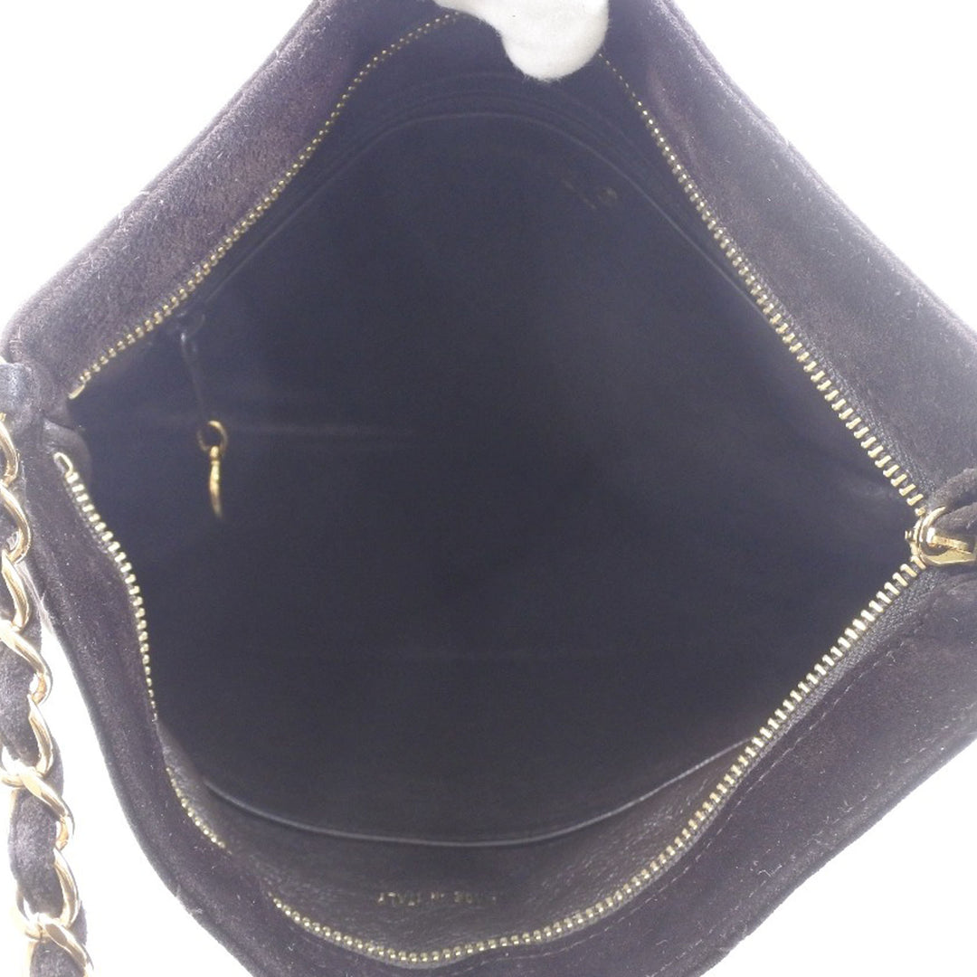 Chanel Matelassé Daim Pompon Sac porté croisé