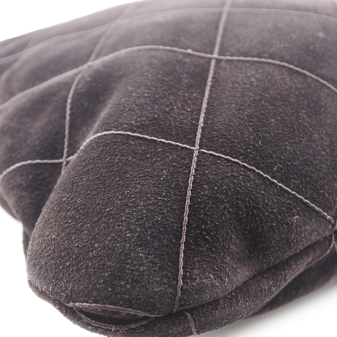 Chanel Matelassé Daim Pompon Sac porté croisé