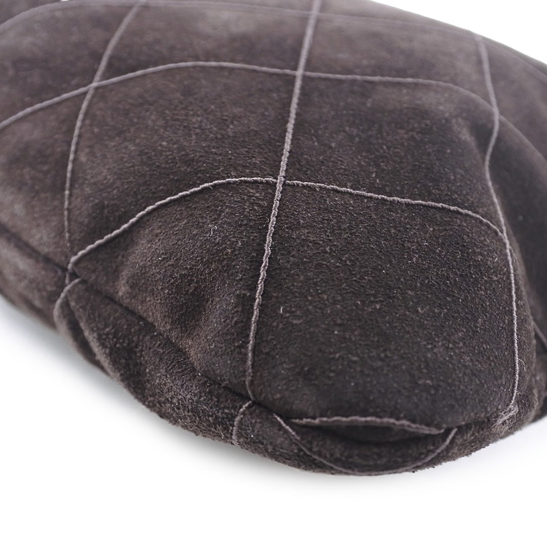 Chanel Matelassé Daim Pompon Sac porté croisé