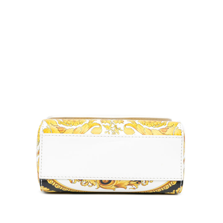 Leather Baroque Virtus Satchel Gold - Gaby Paris