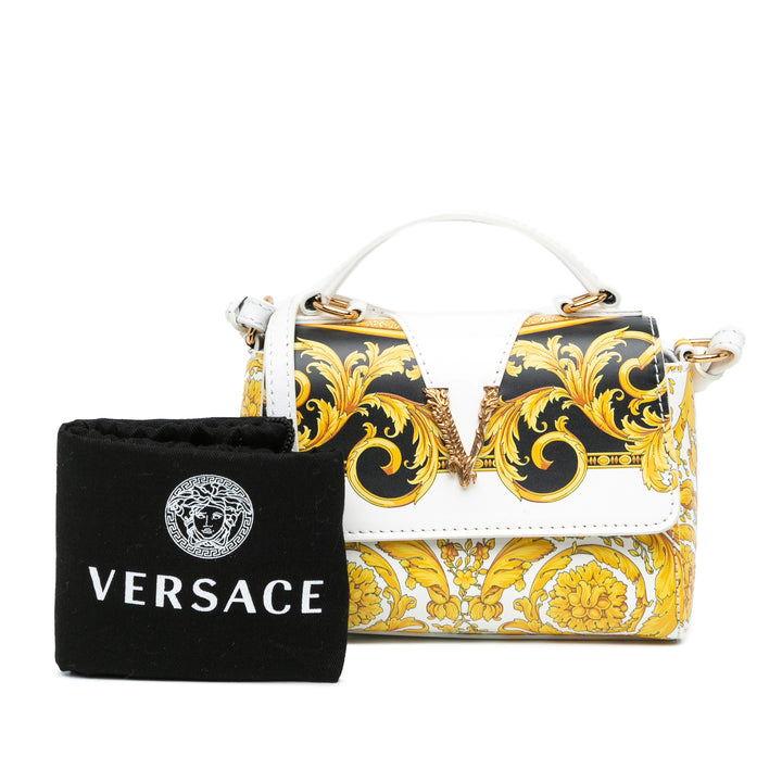 Leather Baroque Virtus Satchel Gold - Gaby Paris