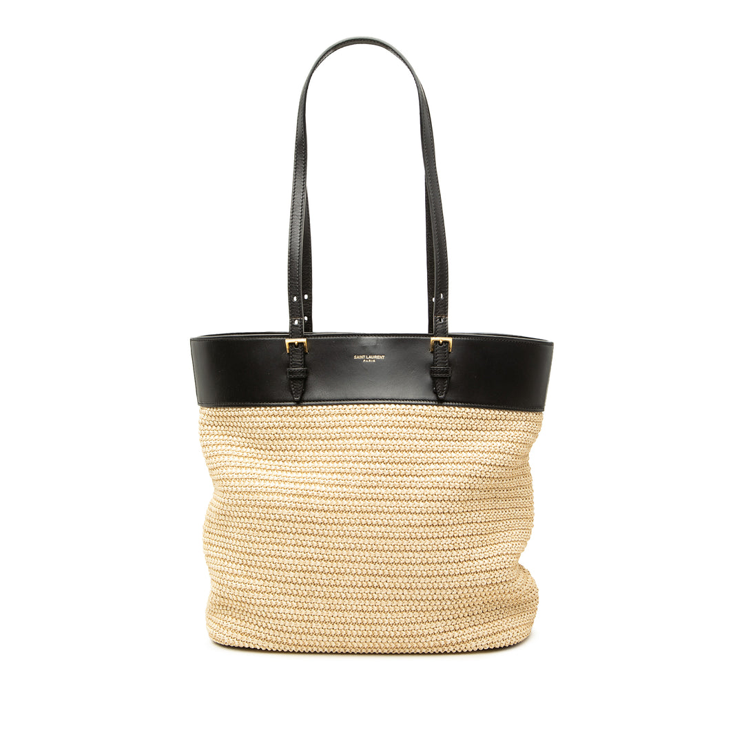 Saint Laurent Boucle Raffia Shopper Cabas