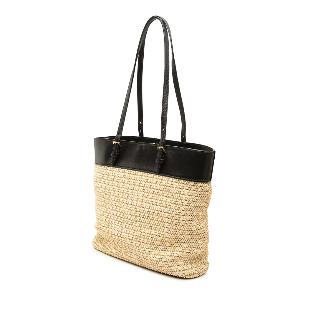 Saint Laurent Boucle Raffia Shopper Cabas
