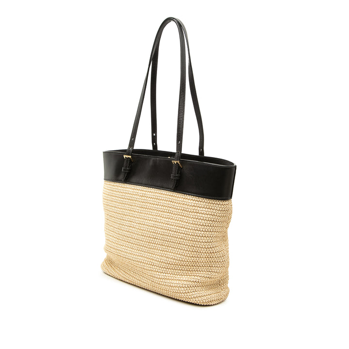 Saint Laurent Boucle Raffia Shopper Cabas