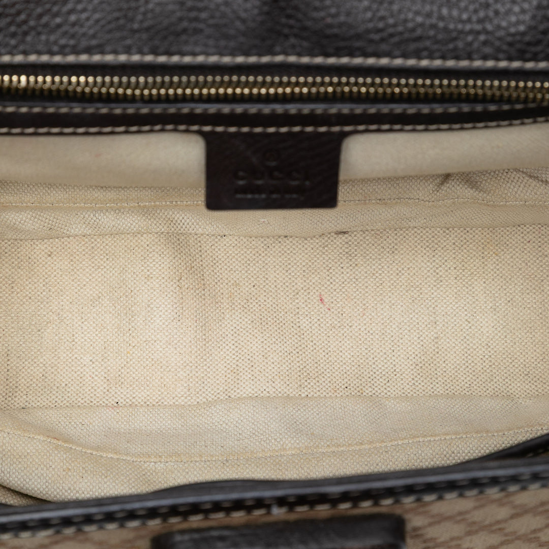 Gucci Medium Diamante Toile New Bamboo Sac