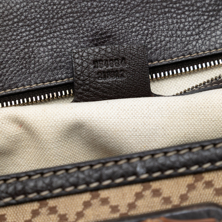 Gucci Medium Diamante Toile New Bamboo Sac