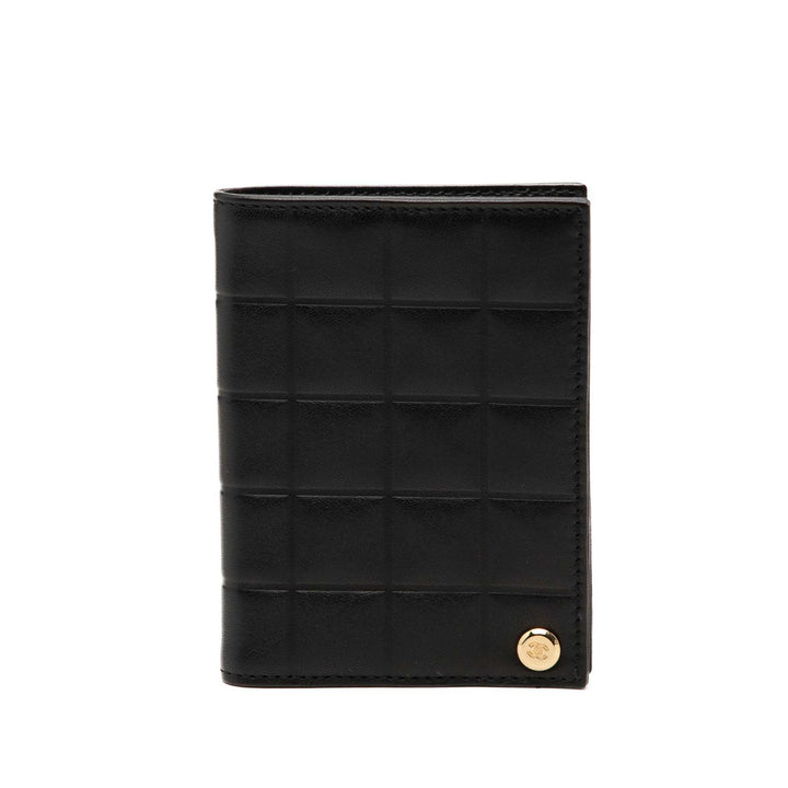 Chanel CC Chocolate Bar Cuir d’agneau Card Holder
