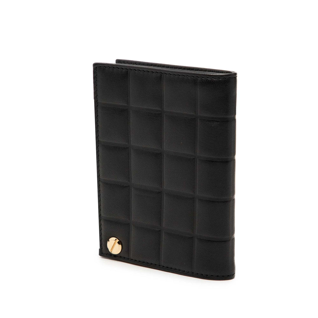Chanel CC Chocolate Bar Cuir d’agneau Card Holder