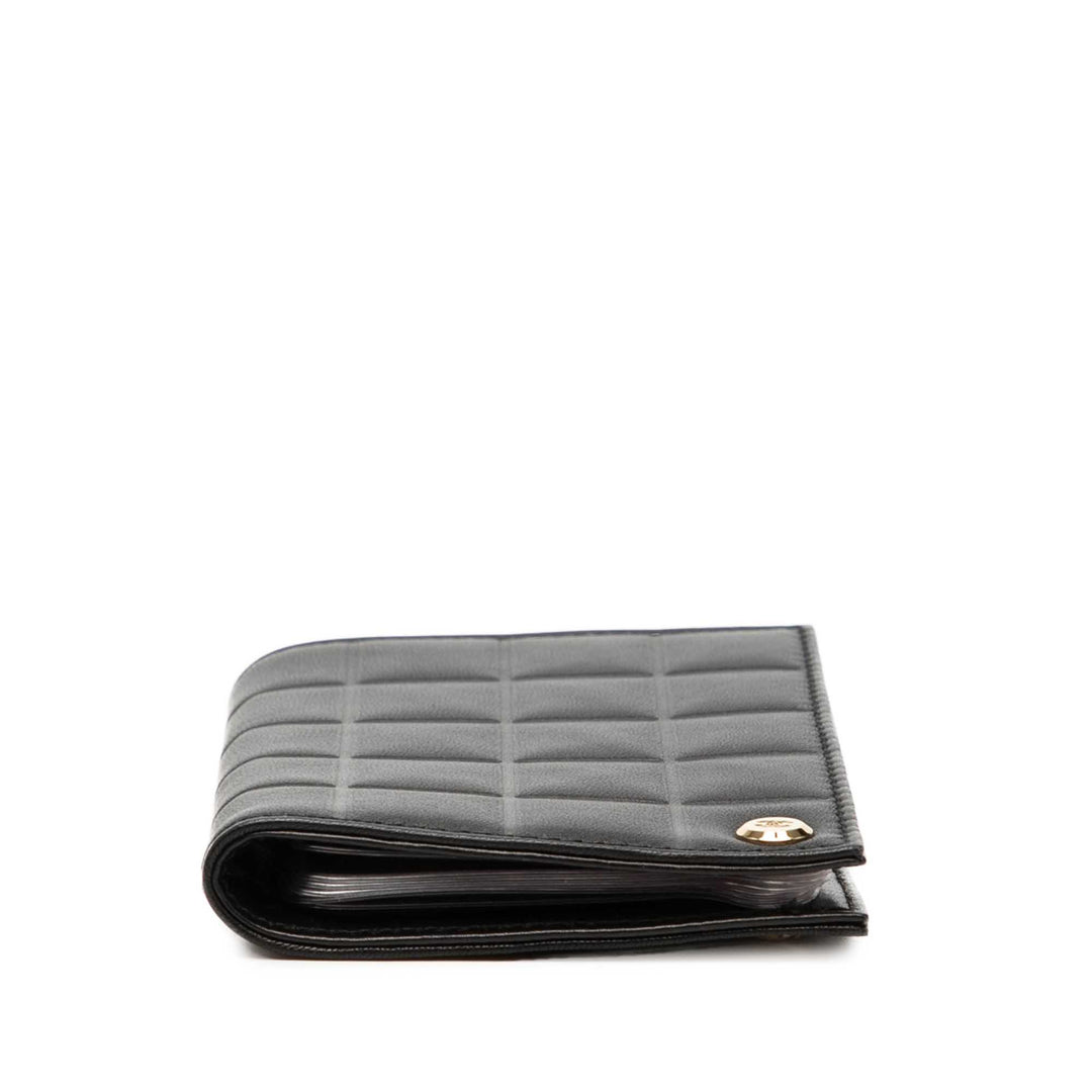 Chanel CC Chocolate Bar Cuir d’agneau Card Holder