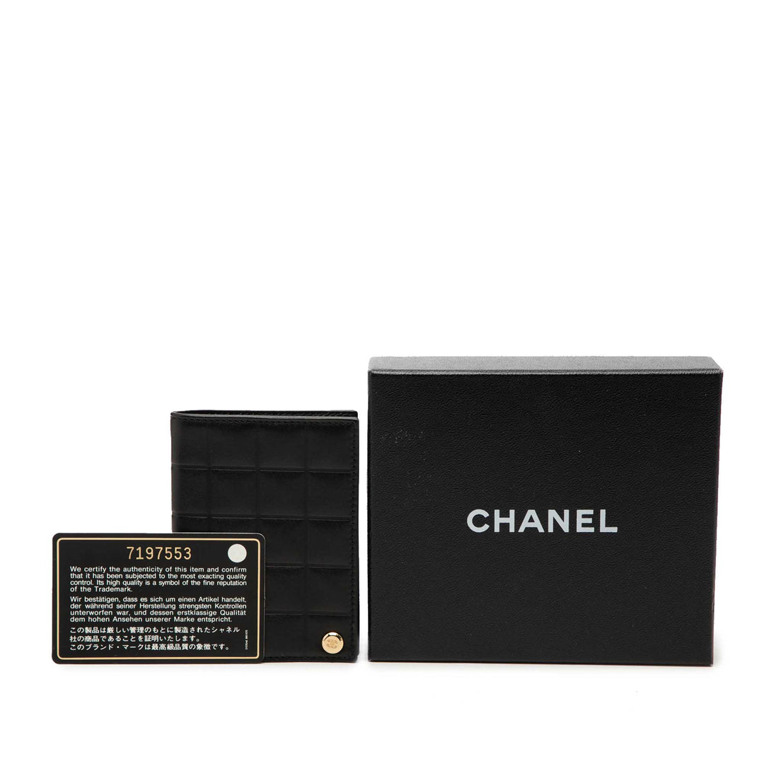 Chanel CC Chocolate Bar Cuir d’agneau Card Holder
