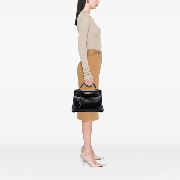Box Calf Kelly Retourne 32 Black - Gaby Paris