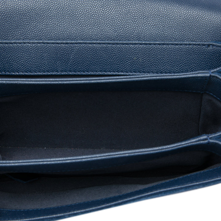 Chanel CC Surpiqué et Lady Coco à rabat Cuir caviar Bleu – vue 4 – GABY PARIS