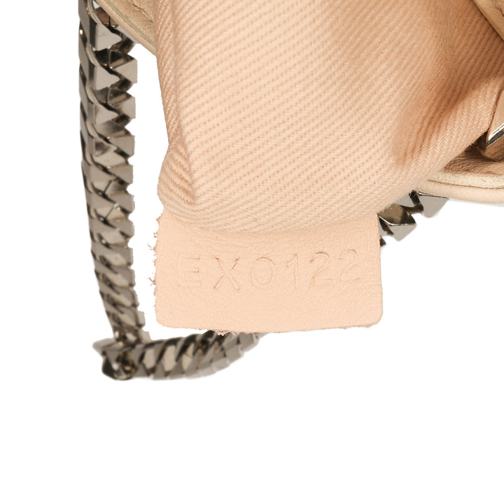 Leather Shark Lock Chain Shoulder Bag White - Gaby Paris